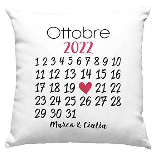 Cuscino da personalizzare Calendario, Anniversario, Idea Regalo...