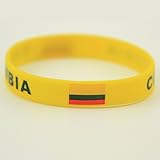 Artículo: pulsera Colombia Copa Mundial 2018 Fútbol Fans Pulsera de Fútbol Accesorios Fútbol Silicona Pulsera de Animadoras Suministros