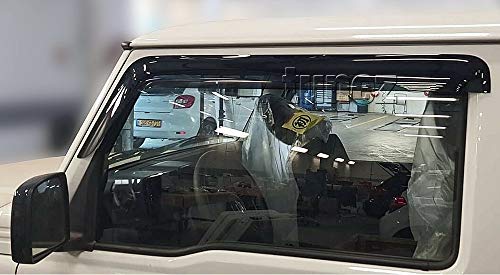 TUNEZ® Fenstertür Visier Wetterschutz Windabweiser Kompatibel mit Suzuki Jimny GJ 2019 2020 2021 Installation nur an den vorderen 2 Türen.