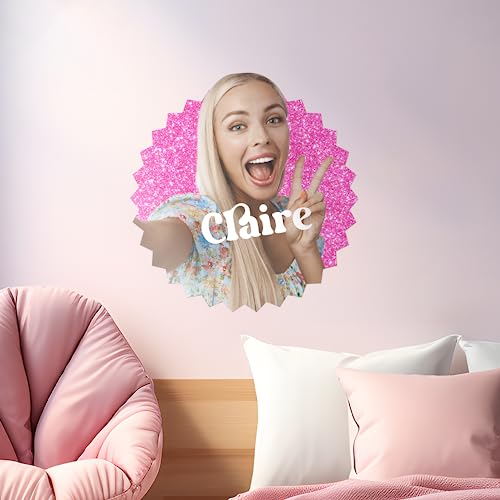 Vinilo Decorativo Selfie Wall Decor Muñeca Rosa Personalizable miniatura 2