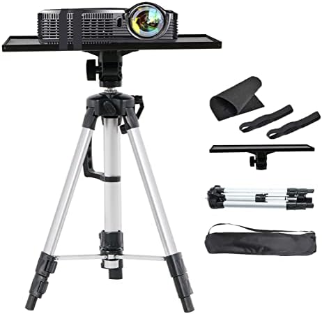 Projektorständer Verstellbar Kuabiz Metall Projektor-Ständer – Verstellbarer Bodenständer Mit Drehkopf Für Beamer, Kamera & Laptop (Tragkraft 5 Kg) Beamer Ständer Projektor Stativ
