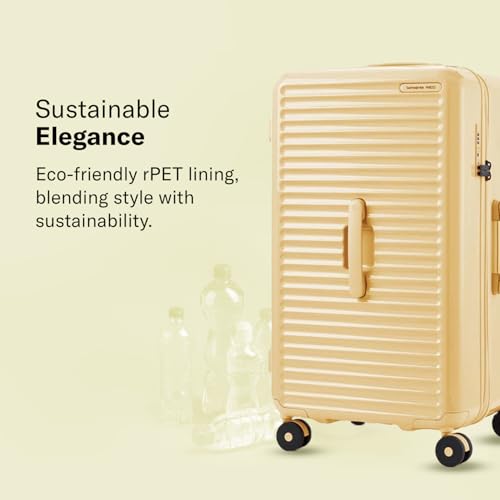 Image of Samsonite Red TOIIS Blossom Expandable 74 Cms Polycarbonate Hard Sided 8 Wheel Spinner Trunk Luggage /Suitcase /Trolley Bag (Golden Haze) (Double Wheel), Yellow