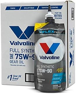 Valvoline Flexfill SAE 75W-90 Full Synthetic Gear Oil 1 QT, Case of 4