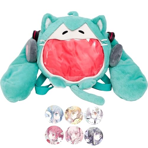 HOKMAH Kawaii Cat Backpack with Pin & Accessories
