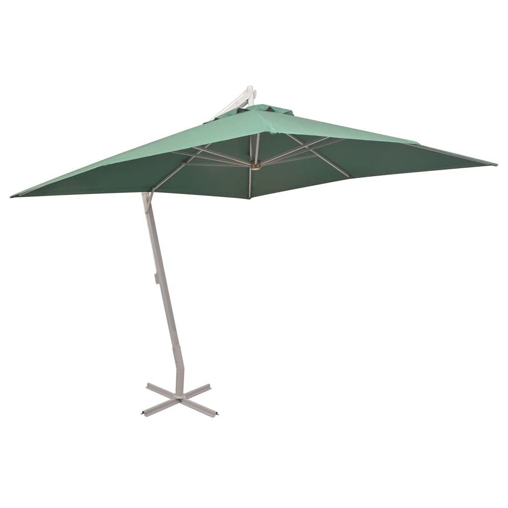 Parasol ogrodowy parasol przeciwsłoneczny do roślin, 300 x 300 cm, zielony, aluminiowy maszt