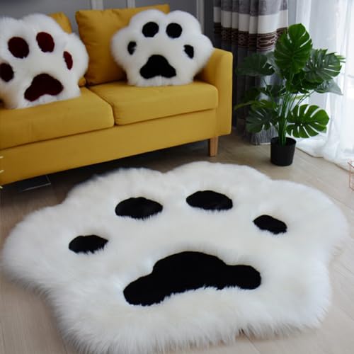 Tapis patte de chat rose pour réchauffer un sol de chambre froid - 3