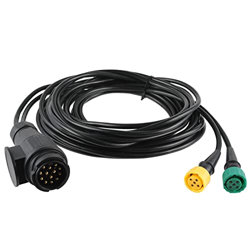 AOHEWEI Anhängerkabel 5m Stecker 13-polig und 2x Stecker 5-polig Kabelbaum mit Bajonettstecker für Anhängerbeleuchtung Rückleuchten