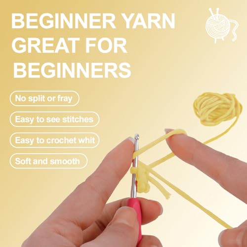 Image of Duck Crochet Kit for Beginners Adults & Kids, Amigurumi Learn to Crochet Starter Kit with 4K Step-by-Step Video Tutorials, Includes Pre-Started Yarn, Crochet Hooks & Accessories - Yellow Duck