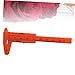 Veemoon Mini Plastic Vernier Caliper Orange Sliding Gauge with Dual Internal External Measurement for Jewelry Beads Buttons and Industrial Use