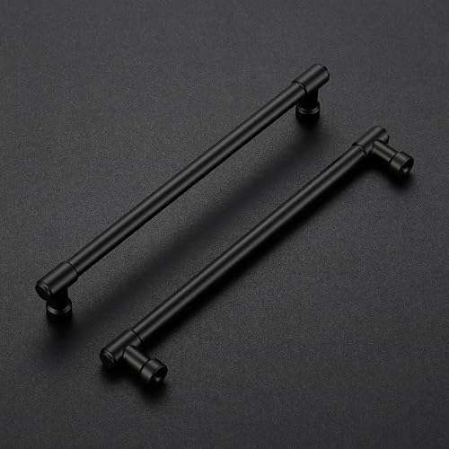 Image of Ravinte 20 Pack 7-1 /2 Inch Hole Center Solid Kitchen Cabinet Handles Matte Black Dresser Pulls Cabinet Drawer Pulls for Kitchen Cupboard Hardware