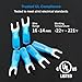 ZONE INDUSTRY CORP. 100PCS Heat Shrink Fork Terminals 16-14 AWG #8 Stud Tinned Copper Waterproof Insulated Spade Wire Connectors UL Certified for Marine and Automotive Use