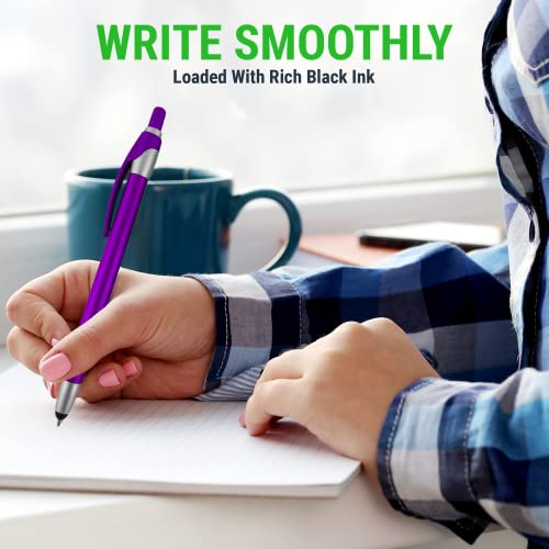 12 Pack Stylus With Ball Point Pen For Ipad Mini, Ipad 2/3, New Ipad, Iphone 5 4S 4 3Gs, Ipod Touch, Motorola Droid, Samsung Galaxy , Asus (Assorted Colors) #TOP5