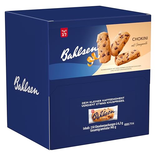 Bahlsen Chokini - 1er Pack Thekendispenser - Mürbegebäck mit Schokostückchen und Orangennote (1 x 945 g)