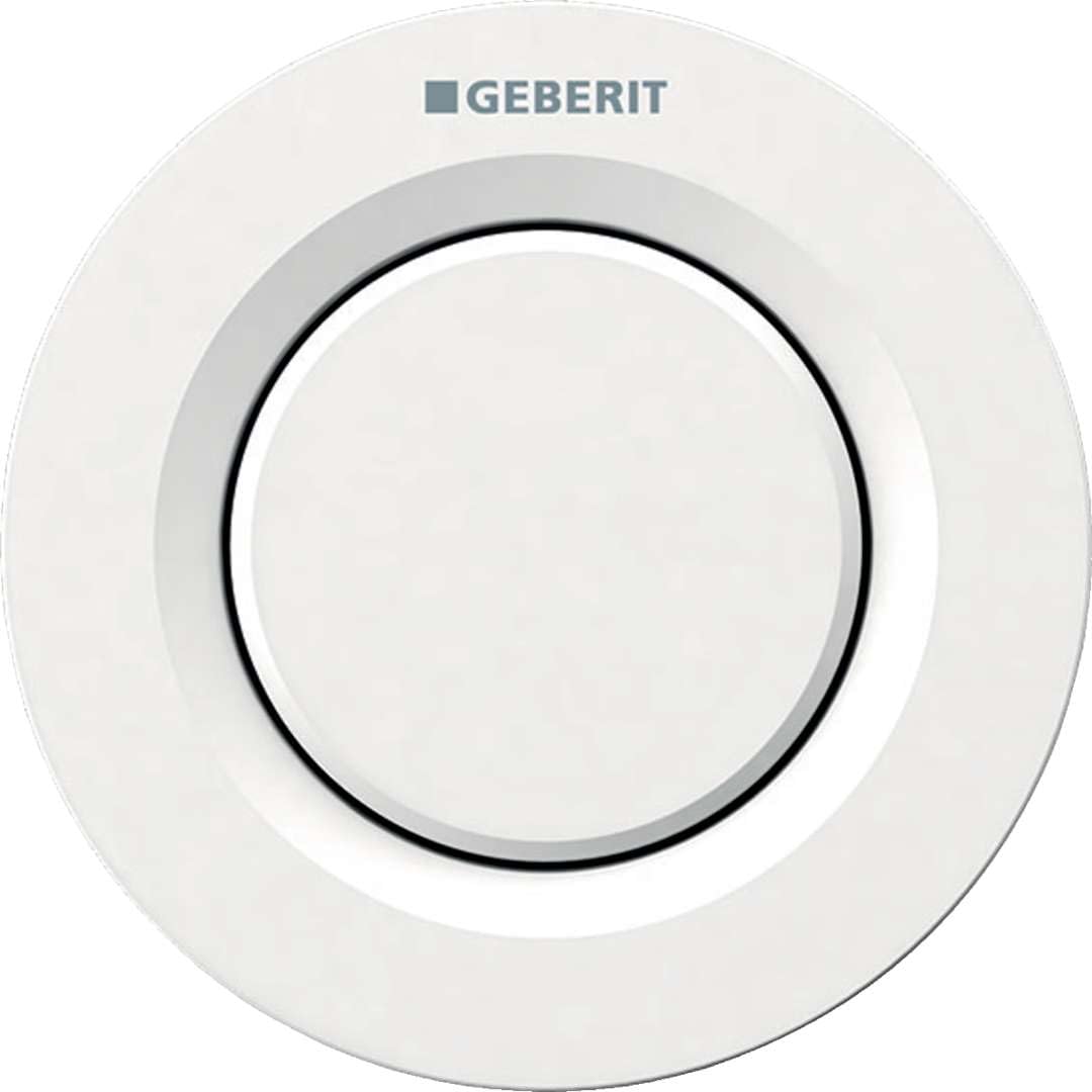 Geberit - Pulsador A Distancia Geberit Serie 01, Neumático, Para Descarga Simple, Pulsador Empotrado: Blanco Alpino (116.040.11.1)