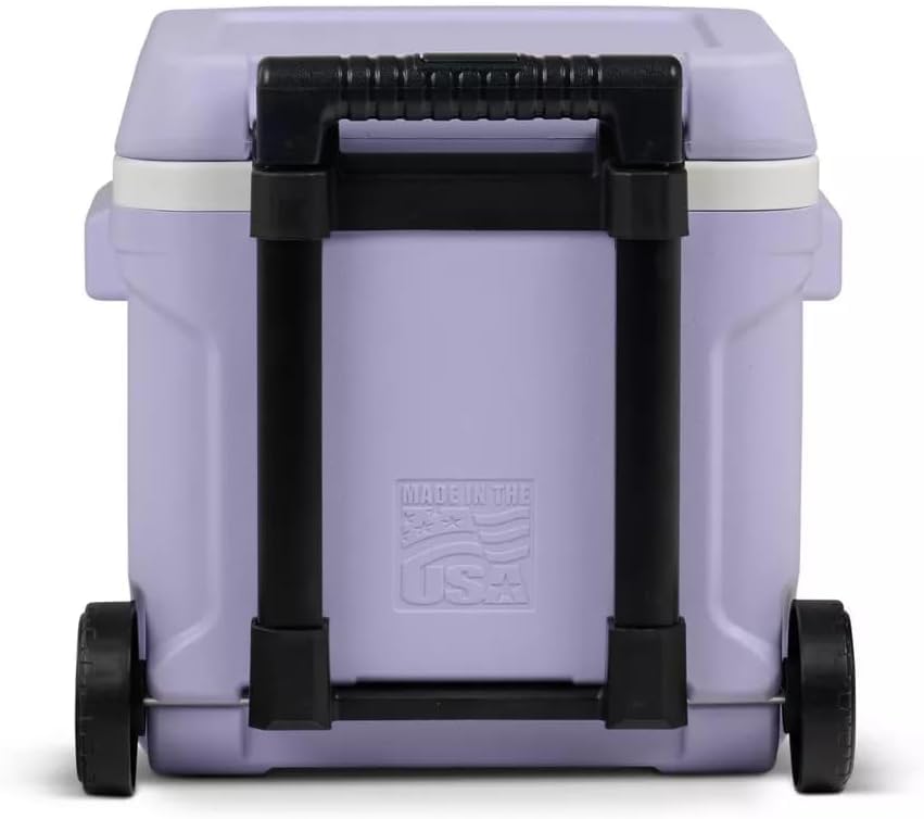 Igloos Cooler Hard-Sided Ice Chest, Insulated Portable Cooler, Heavy-Duty, Leak-Resistant Lid, Lightweight Ergonomic Handle (Lilac, 16 Quart)