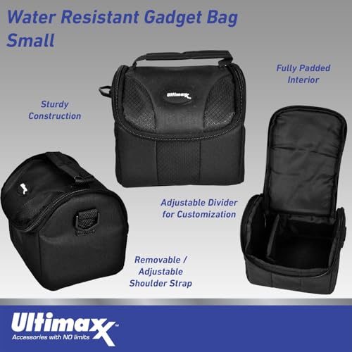 Ultimaxx UM-GB100UMX Small Carrying Case/Gadget Bag For Sony, Nikon, Canon, Olympus, Fuji, Pentax, Panasonic, Samsung,Leica, Kodak & Many More Cameras & Camcorders thumb #1