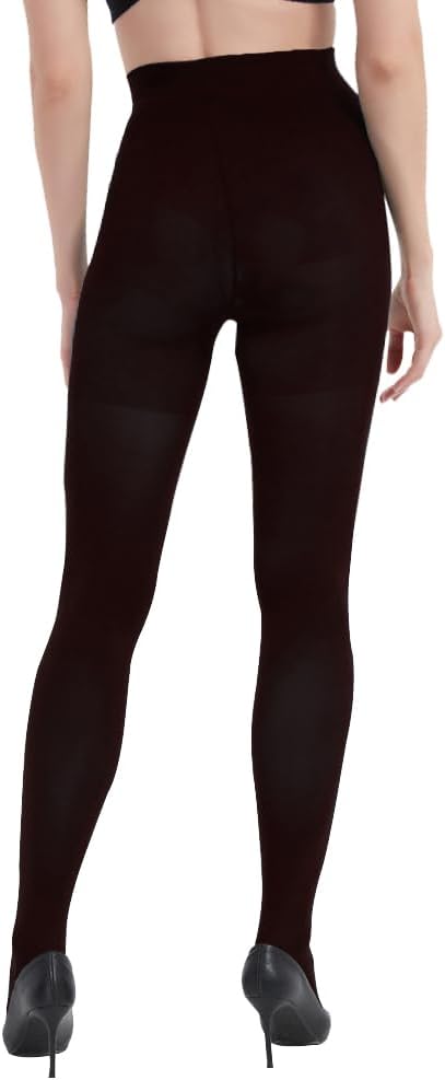 3 Pairs Women's 80 Denier Opaque Soft Tights - Solid Color High Waist Control Top Pantyhose for Women - Image 6