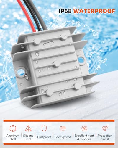 Mini Boost Converter Fit for Starlink 12V-12V/24V to 48V Input Battery, Output 1.5A 72W, 18AWG Waterproof DC Female (25cm) Compatible with Max 45m/150Ft+Starlink Mini Power4