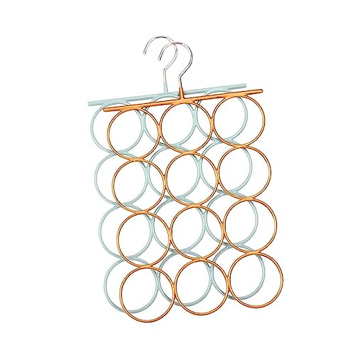Unomor 1Pc Gold Scarf Tie Hanger Rack Slip Storage Organizer for Closet Space Saver for Ties and Scarves Multipurpose Clothes Hanger for Wardrobe Display