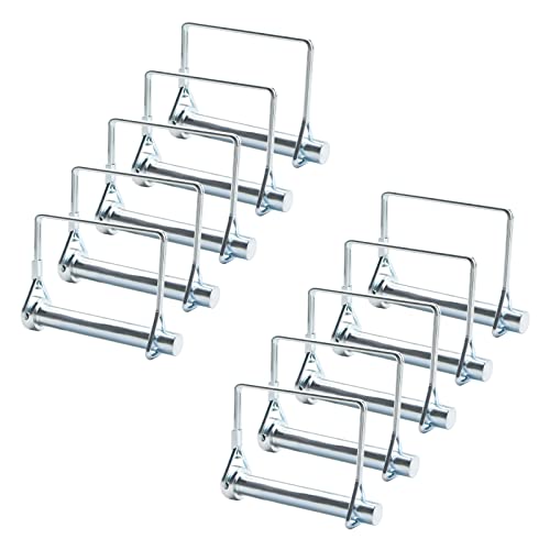 INCREWAY Perno di bloccaggio con filo, 10 pezzi, 10 mm, in acciaio al carbonio, perno di bloccaggio quadrato, per pista, fattoria, prato (10 x 70 mm)