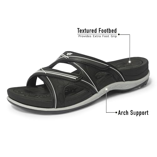 Image of Gold Pigeon Shoes SIGNATURE Comfort Walking Slides Sandals for Women | Arch Support, Waterproof, Non-Slip