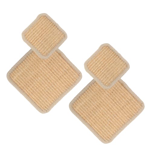 CIYODO 4 Piezas Manteles Individuales de Sisal Natural con Diseño Japonés Resistentes al Calor Antideslizantes Cuerda para Colgar Protectores de Mesa para Platos Calientes y Café para