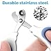 Small Animal Nail Clippers, Stainless Steel Bearded Dragon Nail Clippers, Cat Nail-Clipper, Professional Reptile Grooming Tool with Precise Angled Edge, Claw Trimmer for Birds, Cat, Dog Small Animals
