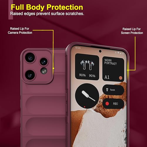 Image of amazon basics Back Case Cover for CMF by Nothing Phone 2 Pro | Compatible for CMF by Nothing Phone 2 Pro Back Cover | Liquid Silicon Magic Case with Camera Protection | Plum