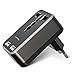 Produktbild Milool Reiseadapter Adapter Deutschland Reisestecker Universal Mit Zwei USB Ports (2.4A) Für Europa, Reisestecker Aus Großbritannien Deutschland China Indien US EU AU Weitere Länder nach EU (Schwarz)
