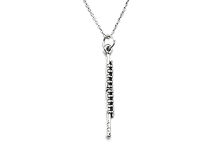 Sterling Silver Flute Charm Necklace - 18" Pendant