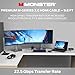 Monster M-Series Certified Premium HDMI Cable 2.0, Features 4K Ultra HD at 60Hz Refresh Rate, Duraflex Jacket, and Triple Layer Shielding, 22.5 Gbps - 9.8 ft, Speaker