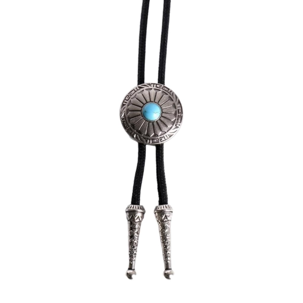 Cravatte da Cowboy, Cravatta con Ciondolo Corda in Similpelle Western(Green)