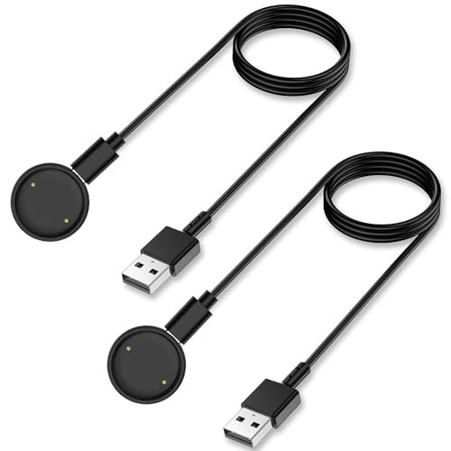 Lettou Charger Cable Replacement for Amazfit-Active-2/Bip-6/Active-2 Square (3.3 Ft/2 Pack)