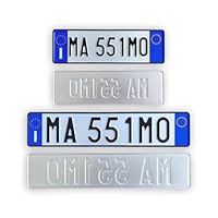 Targhe Personalizzate con Lettere e Numeri in Rilievo - Modello Kit Completo - Incise su Alluminio Catarifrangente, Made in Italy