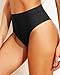 Tempt Me Women Black High Waisted Cheeky Bikini Bottoms Tummy Control Scrunch Butt Swim Bottom Only XXL