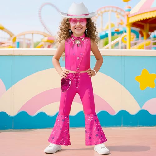 Disfraz Cowgirl Niñas Rosa para Fiesta y Halloween miniatura 6