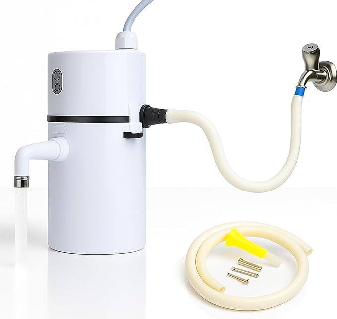 Instant Water Geyser 1 L Portable Water Heater, Made of First Class ABS Plastic, Auto Cut Off Feature with 1 Year Warranty, for Home, Office, Restaurant etc, Multi colour-image-5