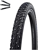 Schwalbe Marathon Winter Plus - Neumático para bicicleta (20 x 2,15 cm), color negro y reflectante