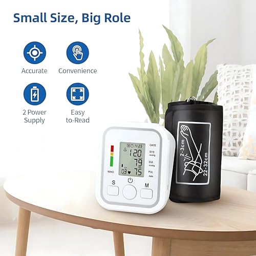 Image of Aika AK-555 Blood Pressure Monitor with Adjustable Comfort Cuff & Memory + Multipurpose Cold Gel Pack for Pain Relief - Ideal Health Combo Pack (6 Month Warranty)
