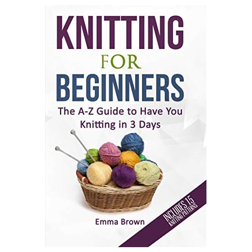 Knitting For Beginners: The A-Z Guide to Have You Knitting in 3 Days (Includes 15 Knitting Patterns) (Knitting Patterns in Black&White)