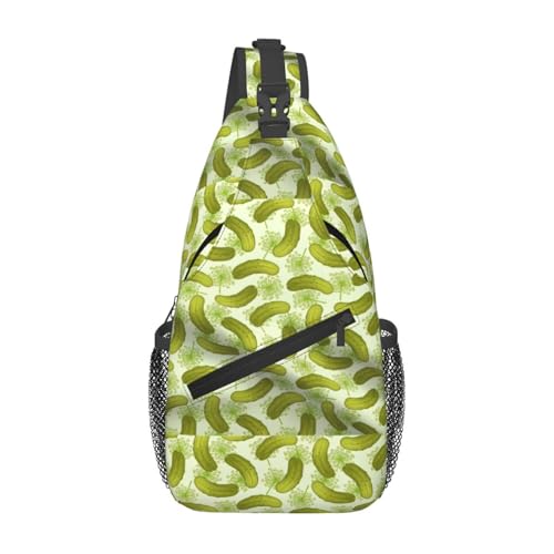 Sushi Dill Pickles Stylish Men'S Messenger Bag - Durable Polyester, Huge Capacity & Adjustable Strap - Main Image