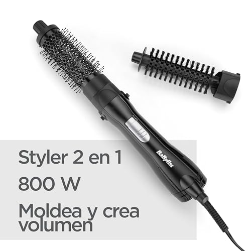Miniatura 3 de Babyliss Cepillo De Aire Shape Smooth Potente Cepillo De Aire, Accesorios De 30 Mm Y 20 Mm, Función De Aire Frío, Seca Y Peina Rápidamente, Agrega Volumen, Negro, As82e