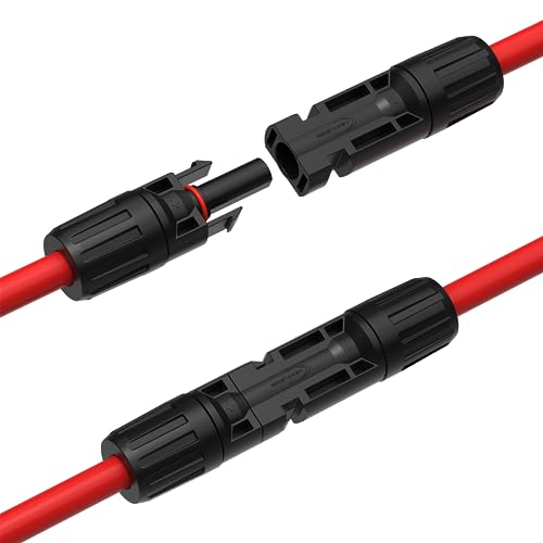RedStar24 Solarstecker 10 Paar - Steckverbinder Männlich & Weiblich Solarpanel Stecker IP67 Wasserdicht, PV Stecker Kompatibel mit 4mm2 & 6mm2 Solarkabel, Photovoltaik Stecker für Solaranlage