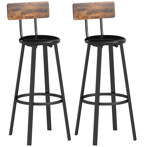 VERSATILI: Con un'altezza di seduta di 75.5 cm, i nostri sgabelli alti da bar sono compatibili con la maggior parte dei banconi (104–109 cm) e isole da cucina, e possono essere facilmente riposte sotto il tavolo per ridurre il loro ingombro