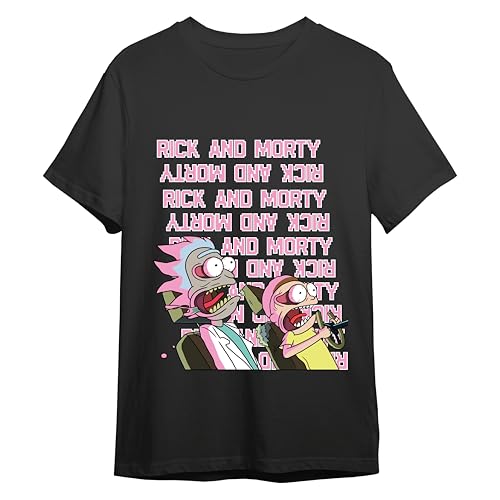 Comic Studio Rick & Morty Camiseta | Artículo Licenciado Oficial | V2 | Unisex | Negro | L T-Shirt