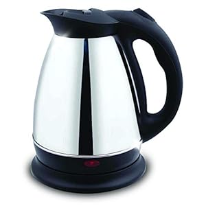 Veneti Cordless Electric Kettle 1.5L black/silver stainless steel