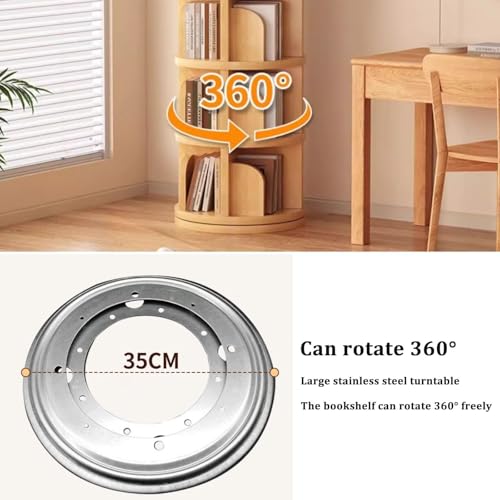 Bibliothèque rotative pour désencombrer le bureau : étagère de rangement maison et étude