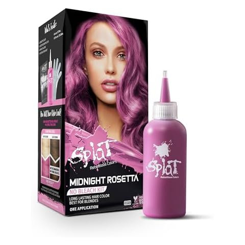 Splat Midnight Rosetta Semi Permanent Hair Dye Kit for Blondes, 1 Application, Includes Deep Reconstructor Conditioner, Lasts 30 Washes, No Bleach Required, Vegan & Cruelty Free Hair Color Cover