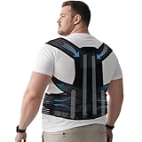 King Mills Posture Corrector for Women Plus Size, Adjustable Back Brace Plus Size Posture Corrector for Big & Tall, Shoulder Straightener with Cushioned Shoulder Pads for Lumbar, Spine, 3XL