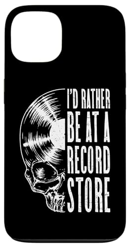 Vinyl Records LP�R���N�^�[ Be At A Record Store Music Skull �X�}�z�P�[�X iPhone 13 �p